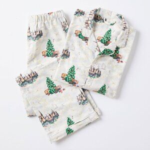 Pottery Barn Harry Potter™ Hogwarts™ Teen Christmas Organic Flannel Pajama Set M